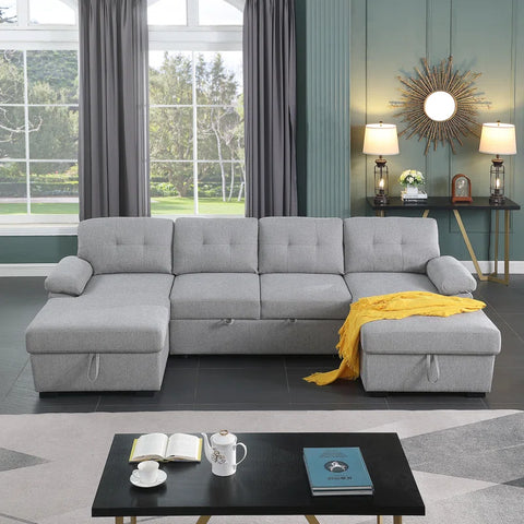 E-Furniture Zoom Sofa Cum Bed | Sofa Cum Bed In Beige Color