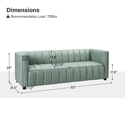 Pipedrive Sofa Couch In Peach Blue Color Leatherette by E-furniture