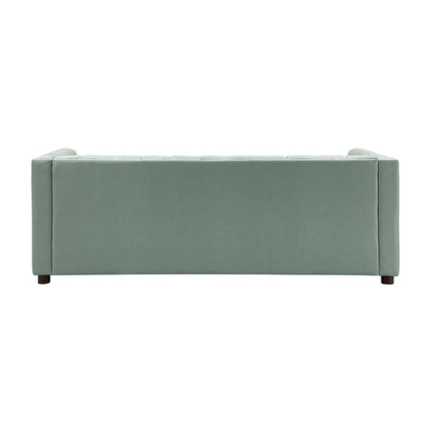 Pipedrive Sofa Couch In Peach Blue Color Leatherette by E-furniture