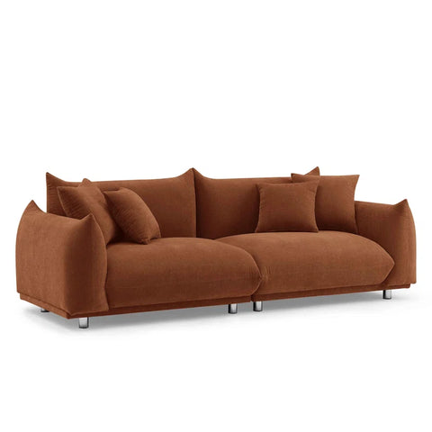 Finesse Sofa Couch In Orange Color by E-furniture