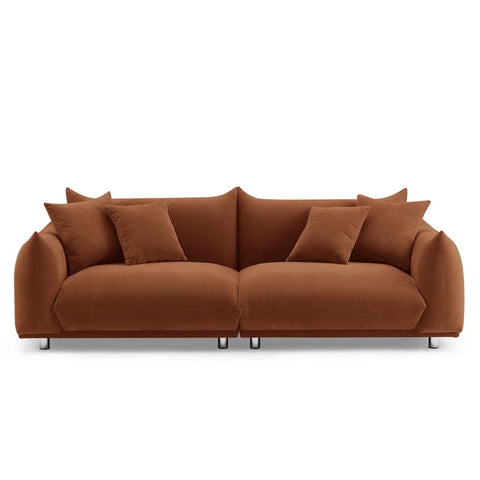 Finesse Sofa Couch In Orange Color by E-furniture