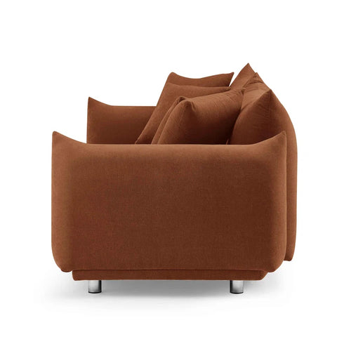 Finesse Sofa Couch In Orange Color by E-furniture