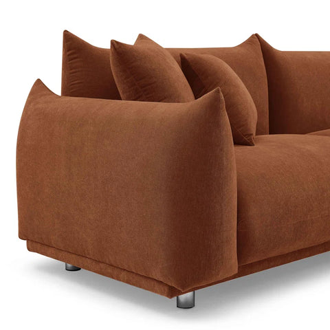 Finesse Sofa Couch In Orange Color by E-furniture