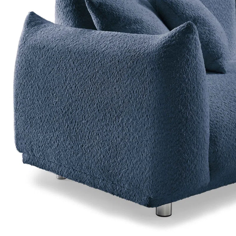 Finesse Sofa Couch In Blue Color by E-furniture