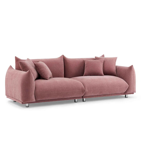 Finesse Sofa Couch In Baby Pink Color by E-furniture