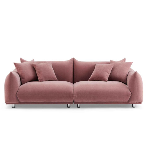 Finesse Sofa Couch In Baby Pink Color by E-furniture