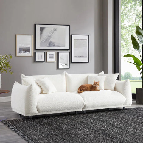 Finesse Sofa Couch In White Color by E-furniture