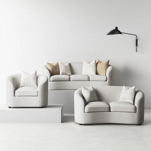 Dropbox Sofa Set In White Color Sued by E-furniture