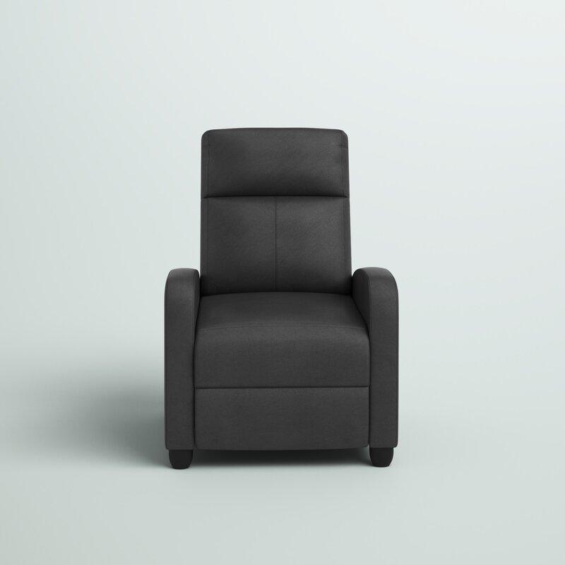 E Furniture Orlando Single Seat Manual mechanism Recliner In leatherrete - E-FURNITURE