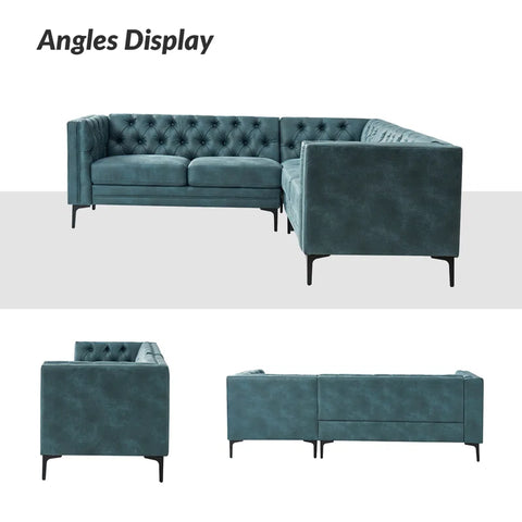 Hadoop Lounger Sofa Set in Blue Color by E-furniture