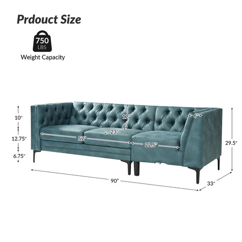 Hadoop Lounger Sofa Set in Blue Color by E-furniture