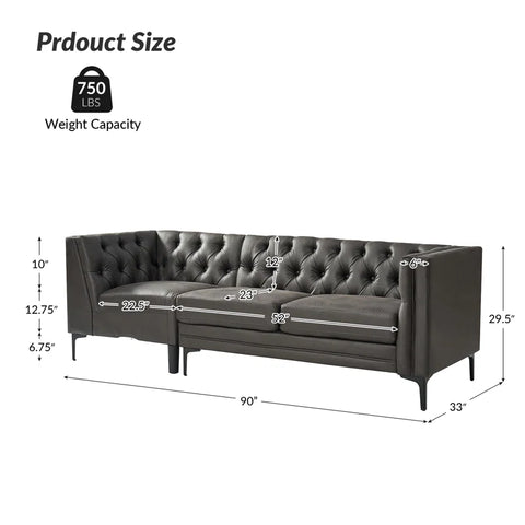 Hadoop Lounger Sofa Set in Grey Color by E-furniture