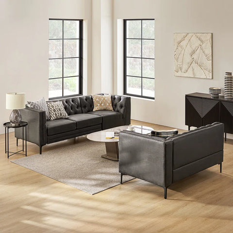 Hadoop Lounger Sofa Set in Grey Color by E-furniture