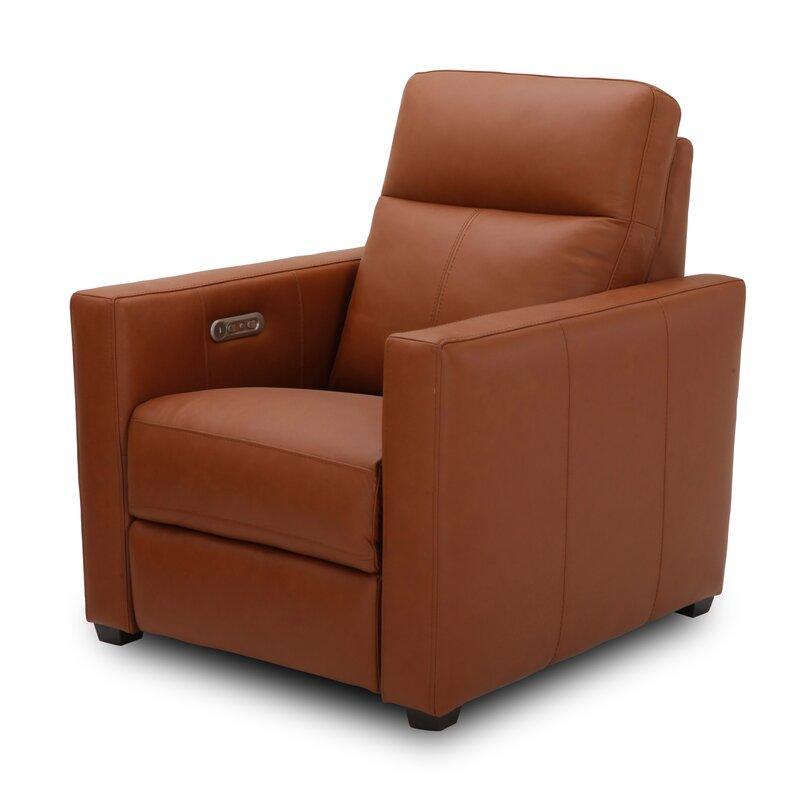 E-Furniture Nevada Single seat Motorised recliner in Choclate brown color leatherrete - E-FURNITURE