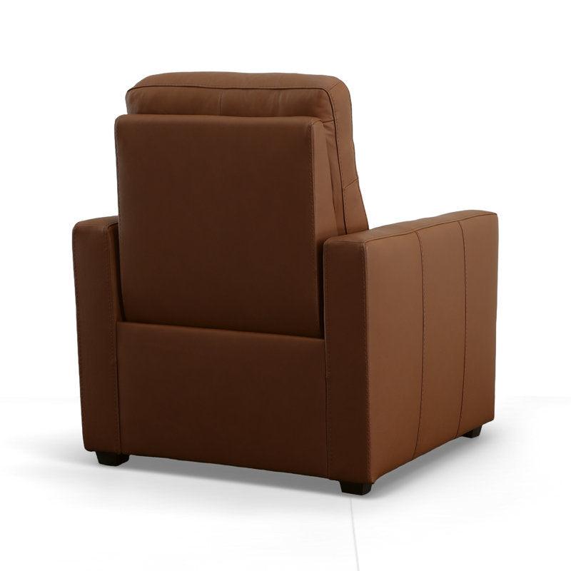 E-Furniture Nevada Single seat Motorised recliner in Choclate brown color leatherrete - E-FURNITURE