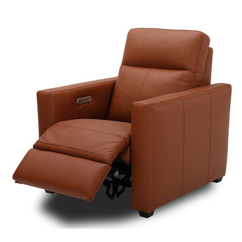 E-Furniture Nevada Single seat Motorised recliner in Choclate brown color leatherrete - E-FURNITURE