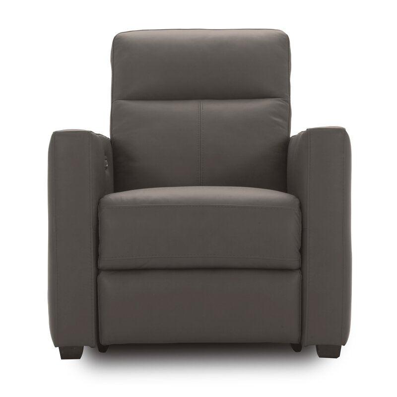 E-Furniture Nevada Single seat Motorised recliner in Choclate brown color leatherrete - E-FURNITURE