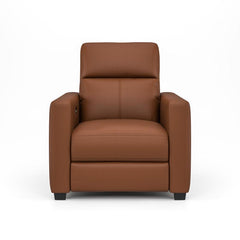 E-Furniture Nevada Single seat Motorised recliner in Choclate brown color leatherrete - E-FURNITURE