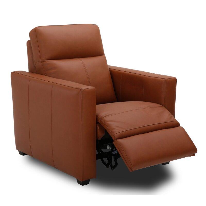 E-Furniture Nevada Single seat Motorised recliner in Choclate brown color leatherrete - E-FURNITURE