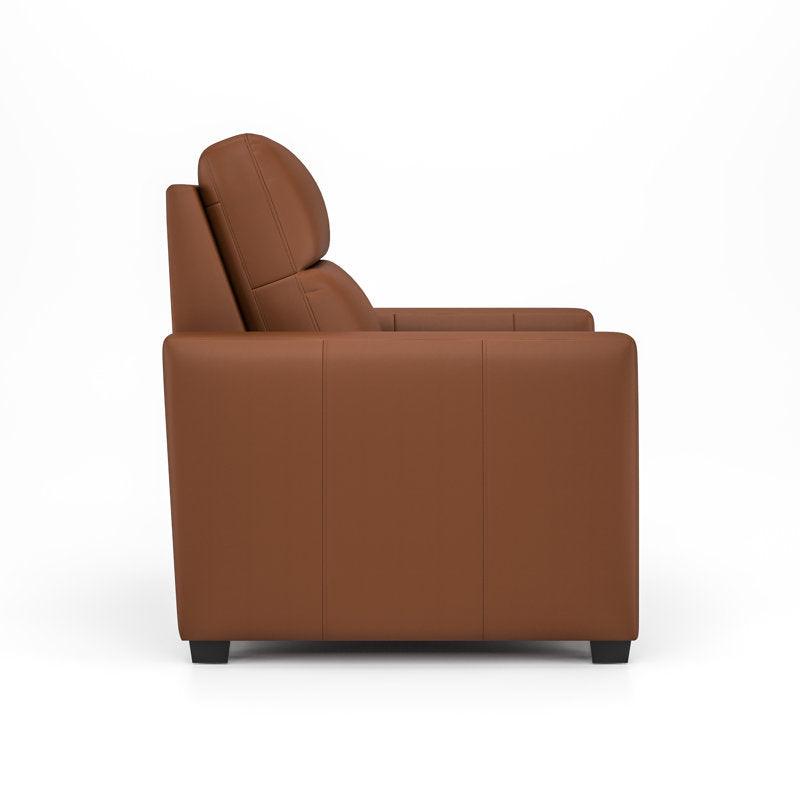 E-Furniture Nevada Single seat Motorised recliner in Choclate brown color leatherrete - E-FURNITURE