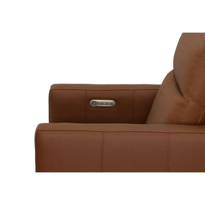 E-Furniture Nevada Single seat Motorised recliner in Choclate brown color leatherrete - E-FURNITURE