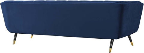 Regal Blue | Tufted Velvet Sofa, Modern Elegance