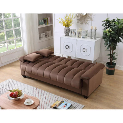 E-Furniture Trello Sofa Cum Bed | Sofa Cum Bed In Brown Color