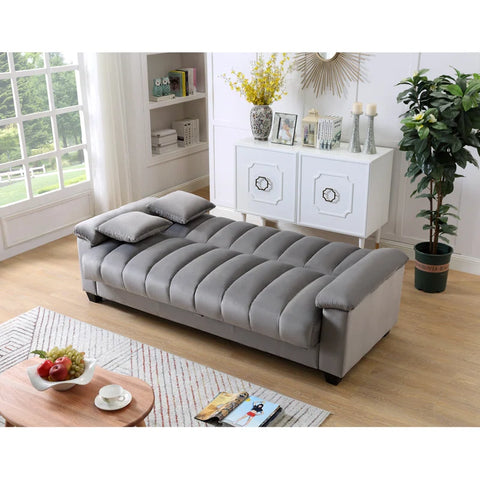 E-Furniture Trello Sofa Cum Bed | Sofa Cum Bed In Grey Color