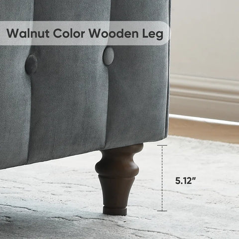 Regal Elegance with the E-Furniture King Size Velvet Upholstered Sleigh Bed In Grey Color