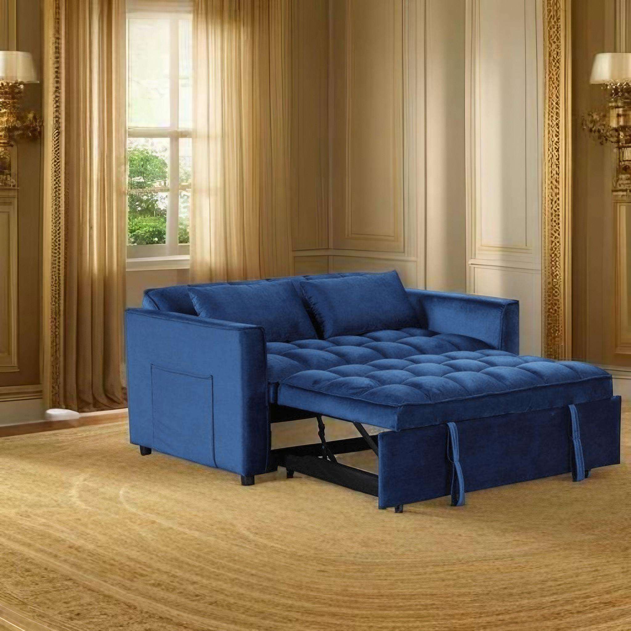 E-Furniture Chicago Sofa Cum Bed | Sofa Cum Bed In Multicolour - E-FURNITURE