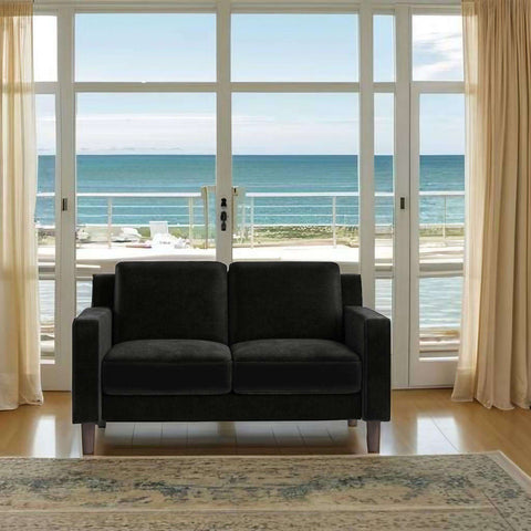 E-Furniture Albuquerque Couch | 2 Seater Couch In Blue Colour - E-FURNITURE