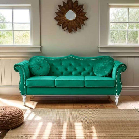 E-Furniture Marilyn Chesterfield Couch 3 Seater Couch In MultiColour - E-FURNITURE