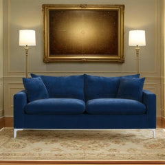 E-Furniture Philadelphia Couch | 5 Seater Couch In Blue Colour - E-FURNITURE