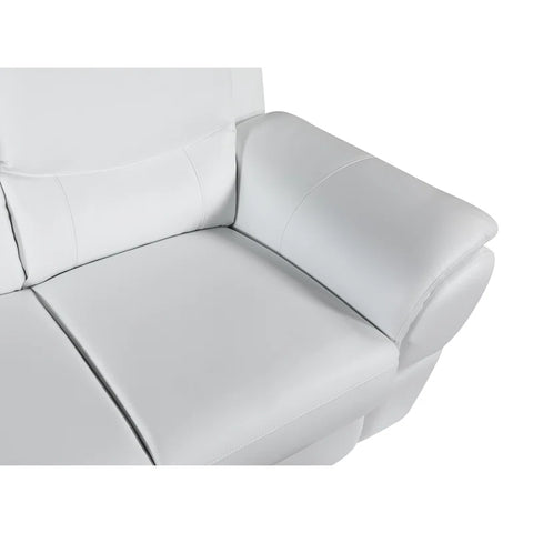 JetBrains Sofa Set In White Color Leatherette by E-furniture