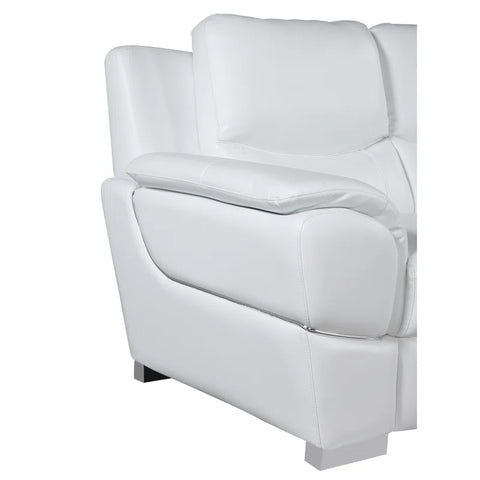 JetBrains Sofa Set In White Color Leatherette by E-furniture