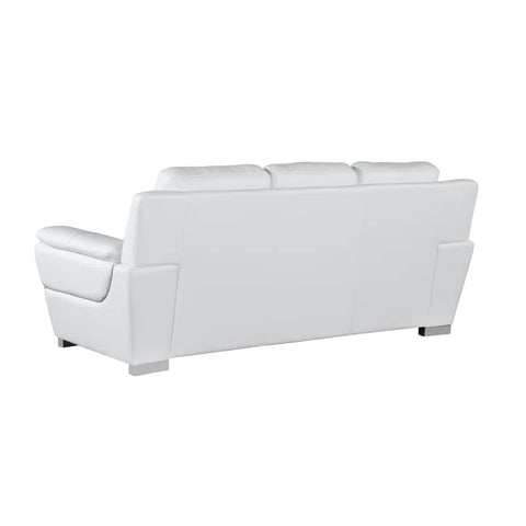 JetBrains Sofa Set In White Color Leatherette by E-furniture