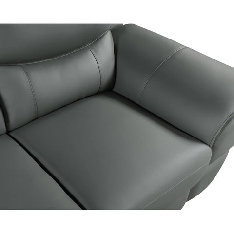 JetBrains Sofa Set In Grey Color Leatherette by E-furniture