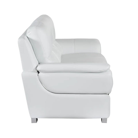 JetBrains Sofa Set In White Color Leatherette by E-furniture