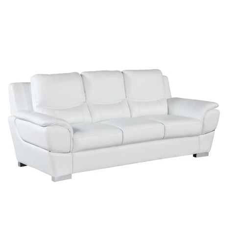 JetBrains Sofa Set In White Color Leatherette by E-furniture