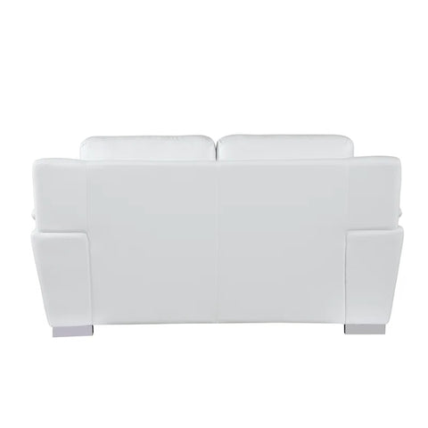 JetBrains Sofa Set In White Color Leatherette by E-furniture