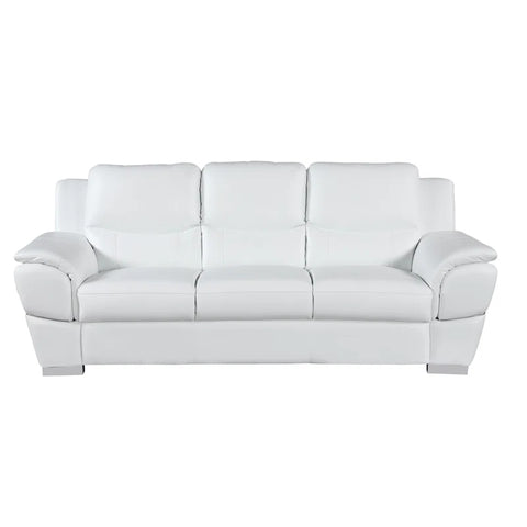 JetBrains Sofa Set In White Color Leatherette by E-furniture