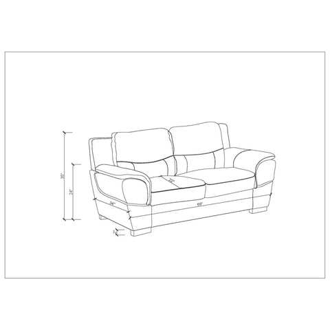 JetBrains Sofa Set In Grey Color Leatherette by E-furniture