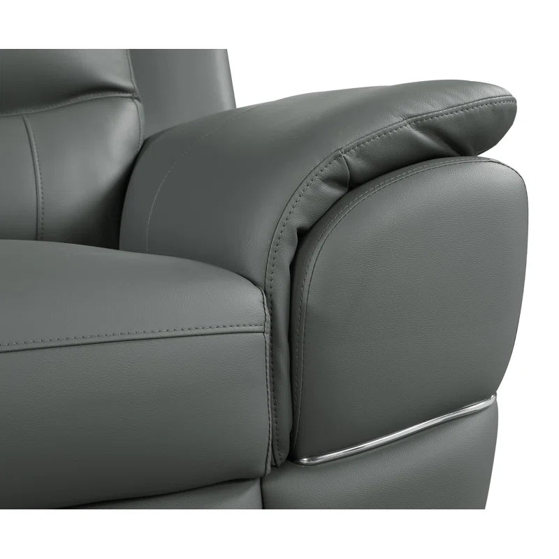 JetBrains Sofa Set In Grey Color Leatherette by E-furniture