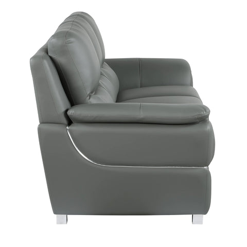 JetBrains Sofa Set In Grey Color Leatherette by E-furniture