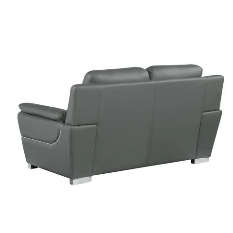 JetBrains Sofa Set In Grey Color Leatherette by E-furniture
