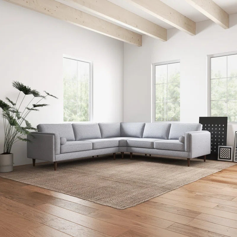 Power point  Sectional Sofa Set in Light Grey Color by E-furniture