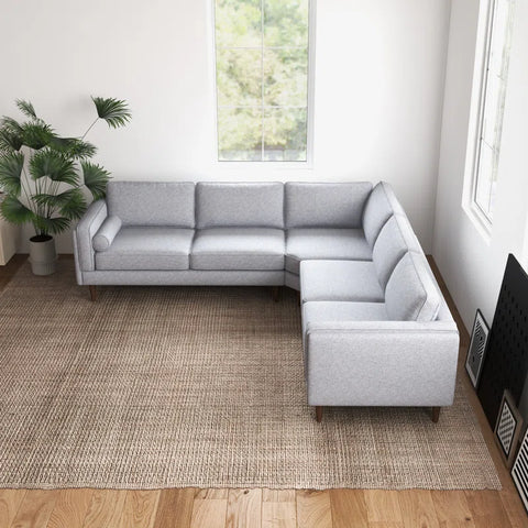 Power point  Sectional Sofa Set in Light Grey Color by E-furniture