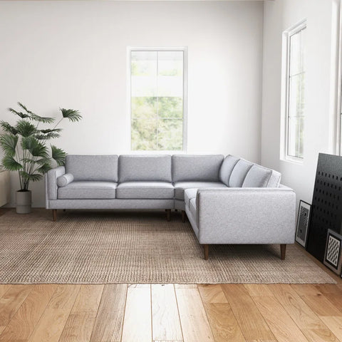 Power point  Sectional Sofa Set in Light Grey Color by E-furniture