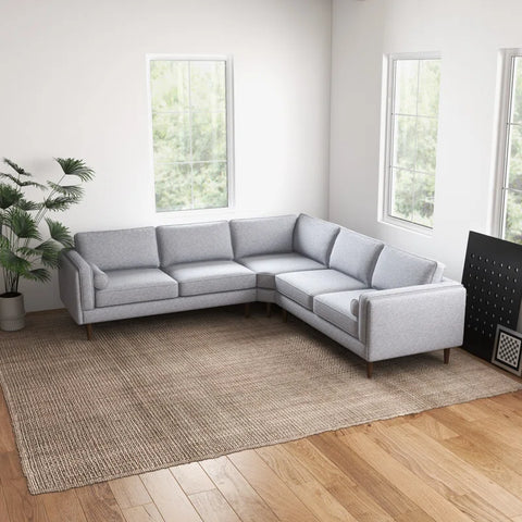 Power point  Sectional Sofa Set in Light Grey Color by E-furniture