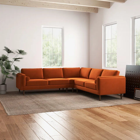 Power point  Sectional Sofa Set in Orange Color by E-furniture